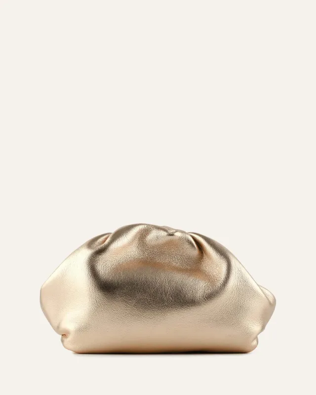 BAMBINI CLUTCH BAG GOLD LEATHER sold by Jo Mercer