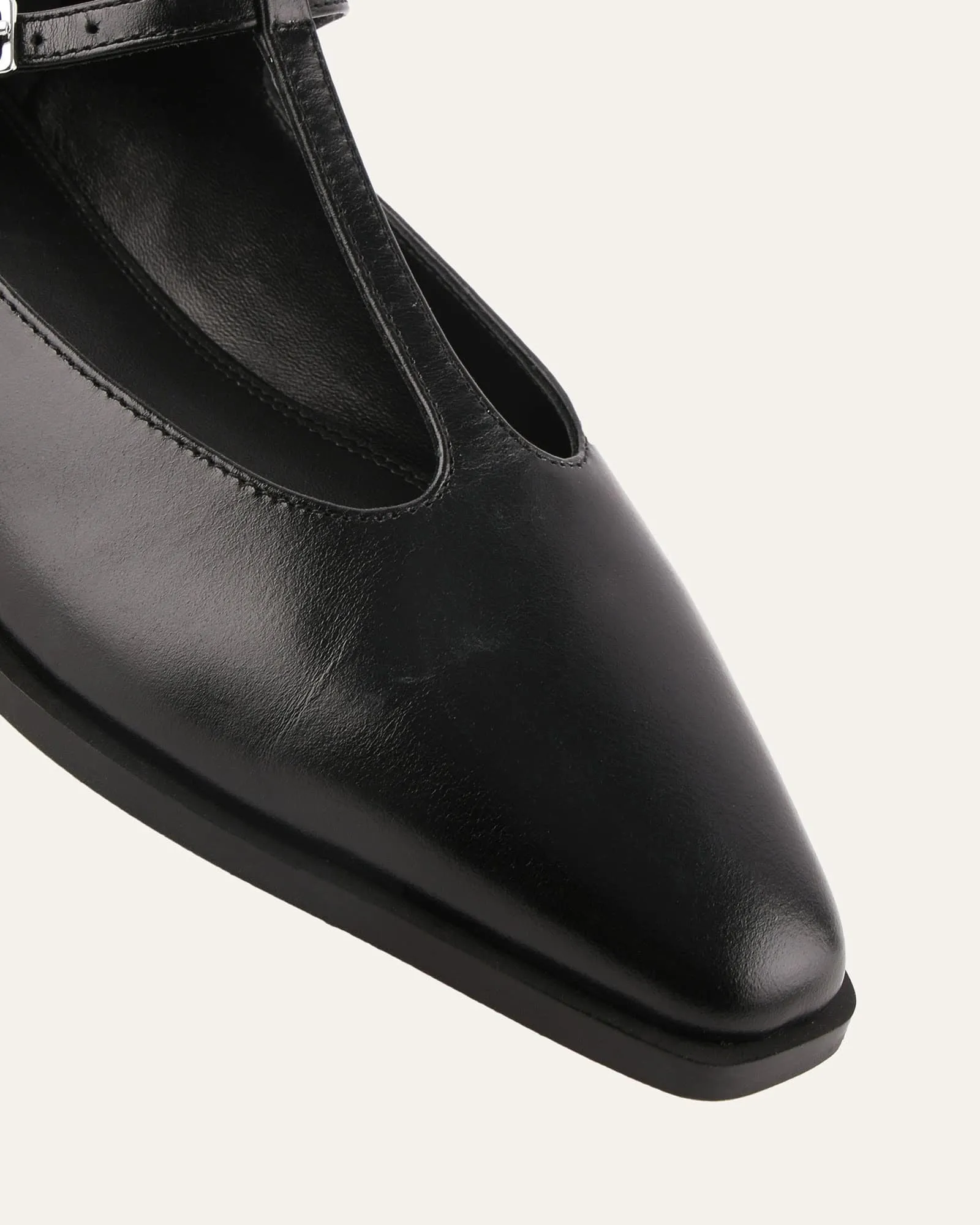 JENSON DRESS FLATS BLACK LEATHER sold by Jo Mercer product image thumbnail 3