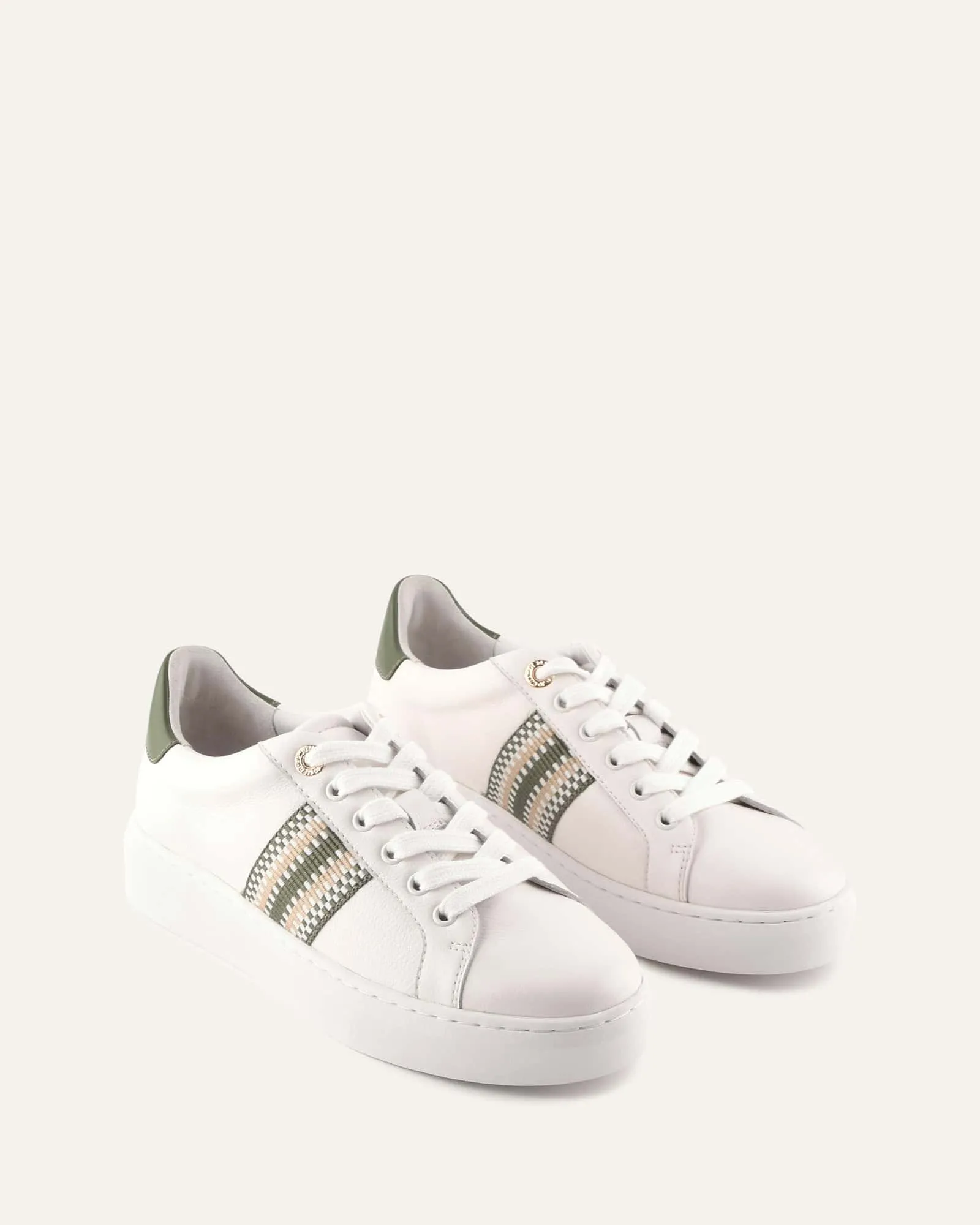 HOLLY SNEAKERS WHITE/SAGE LEATHER sold by Jo Mercer product image thumbnail 2
