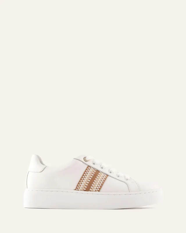 HOLLY SNEAKERS WHITE LEATHER made by Jo Mercer