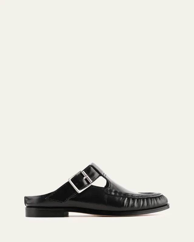 MALIA LOAFERS BLACK LEATHER made by Jo Mercer