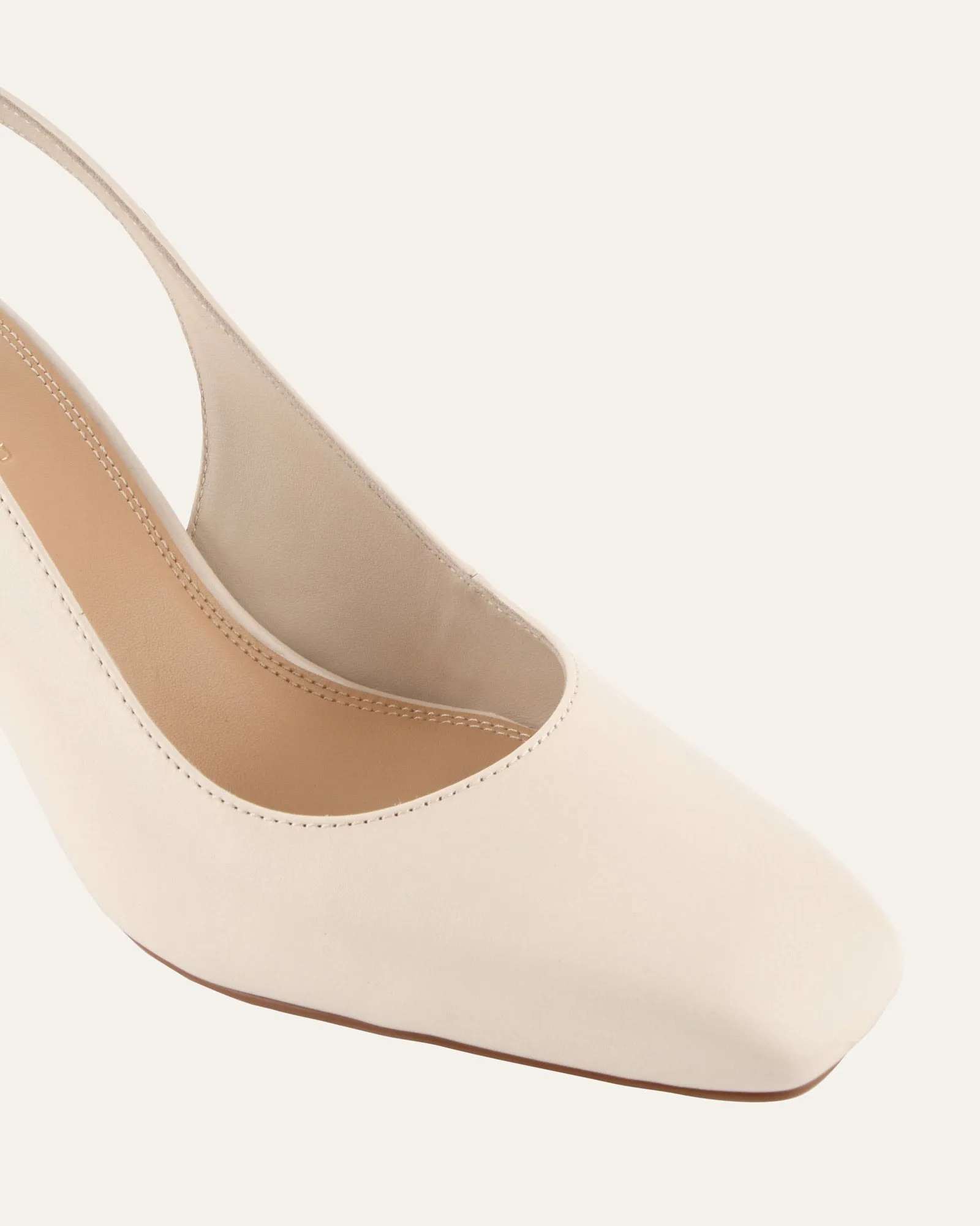 TERRANCE MID HEELS OFF WHITE LEATHER sold by Jo Mercer product image thumbnail 3