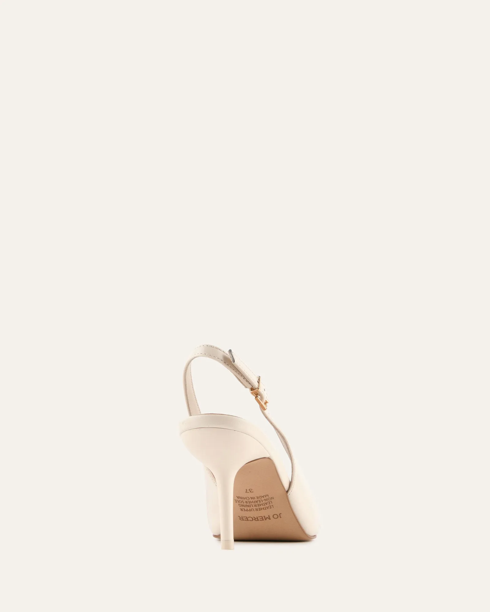 TERRANCE MID HEELS OFF WHITE LEATHER sold by Jo Mercer product image thumbnail 4