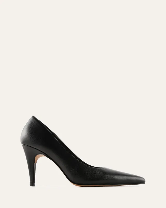 DASH HIGH HEELS BLACK LEATHER made by Jo Mercer