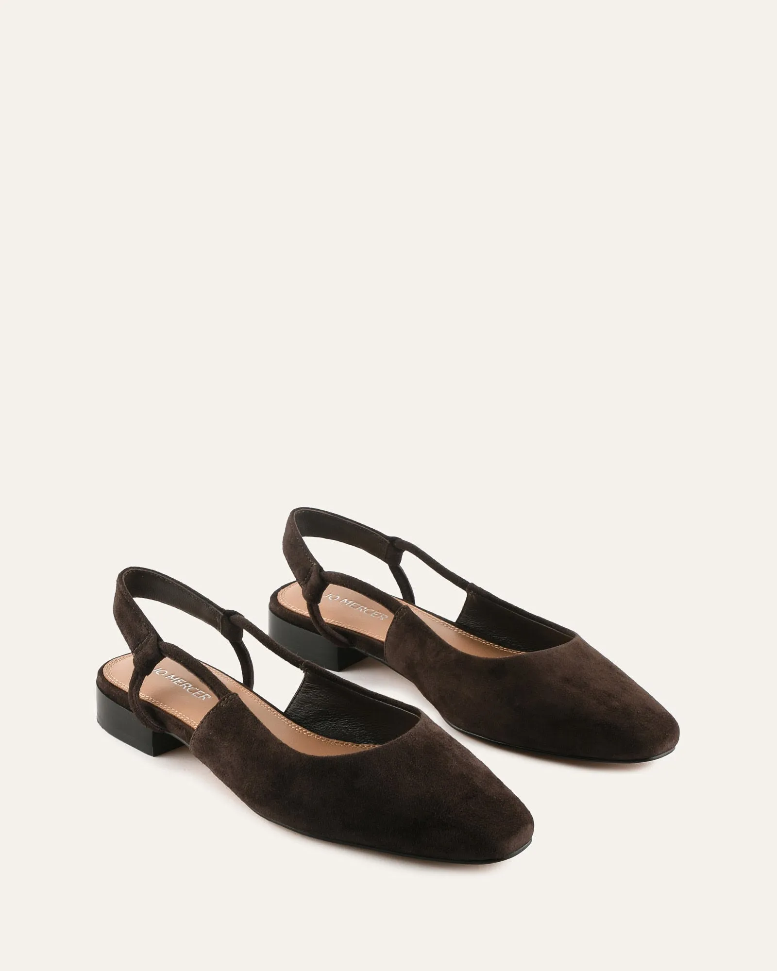 LARISSA DRESS FLATS BITTER CHOC SUEDE sold by Jo Mercer product image thumbnail 2