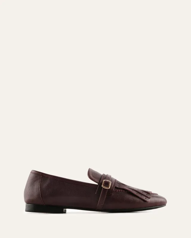 FINLEY LOAFER MERLOT LEATHER made by Jo Mercer
