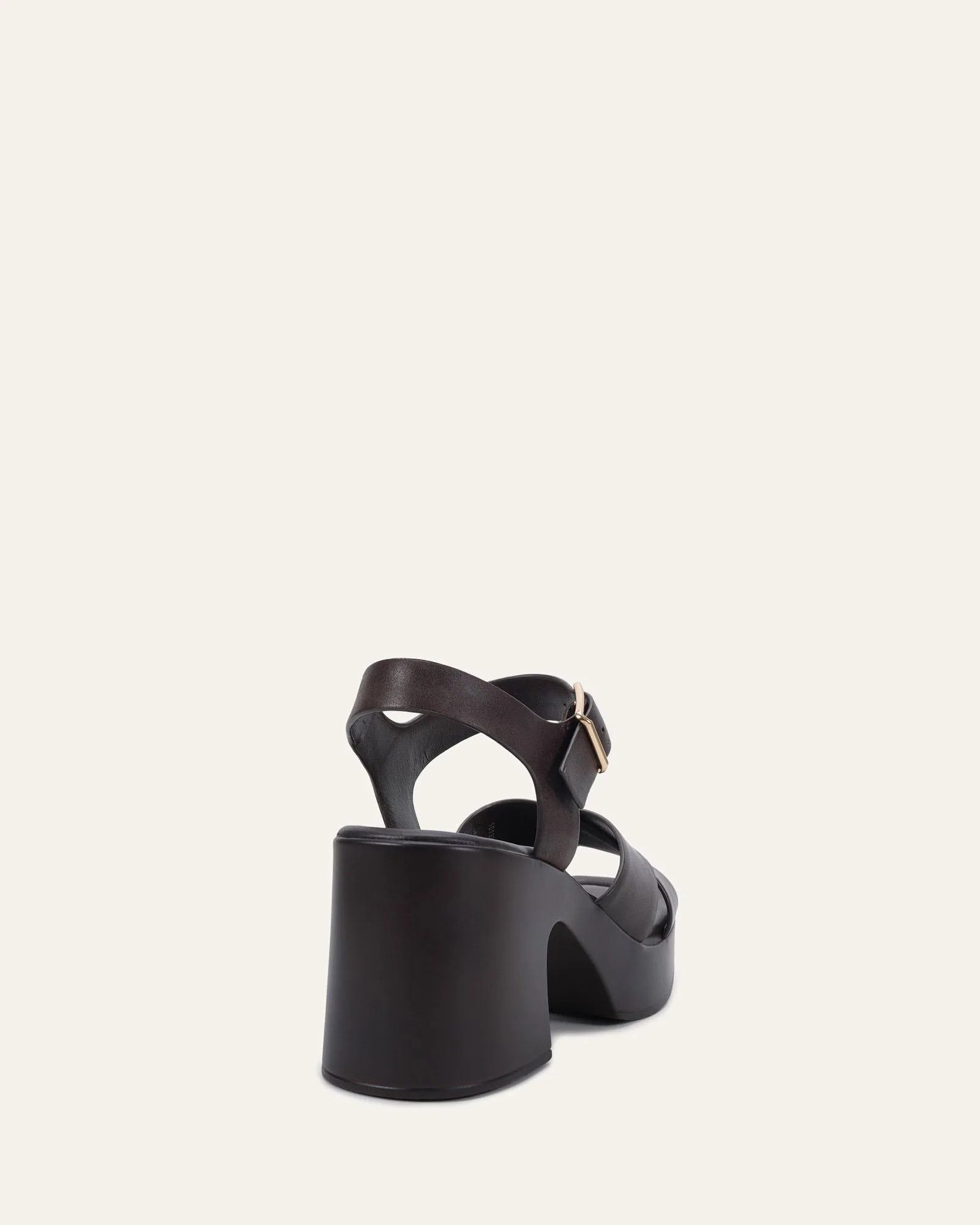 WILMA MID HEEL SANDALS CHOCOLATE LEATHER sold by Jo Mercer product image thumbnail 4