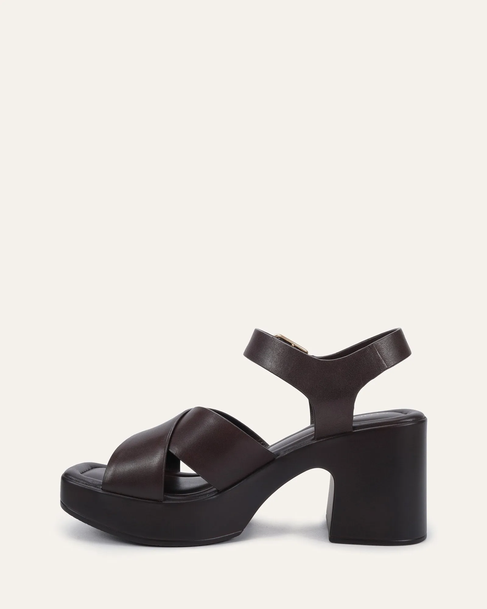 WILMA MID HEEL SANDALS CHOCOLATE LEATHER sold by Jo Mercer product image thumbnail 5