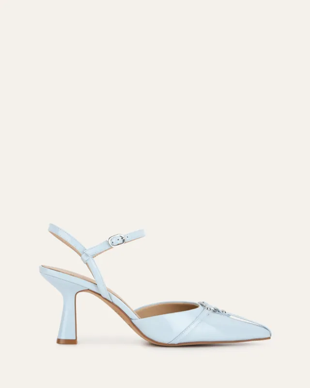 YURI HIGH HEELS SKY BLUE PATENT sold by Jo Mercer