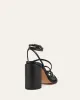 PIP HIGH HEEL SANDALS BLACK LEATHER sold by Jo Mercer