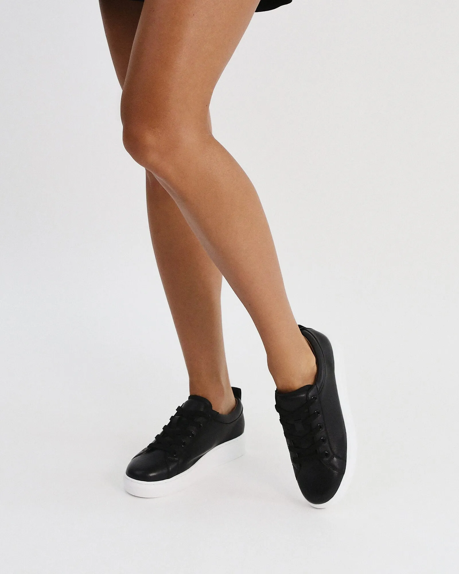 HILDA SNEAKERS BLACK LEATHER sold by Jo Mercer product image thumbnail 2