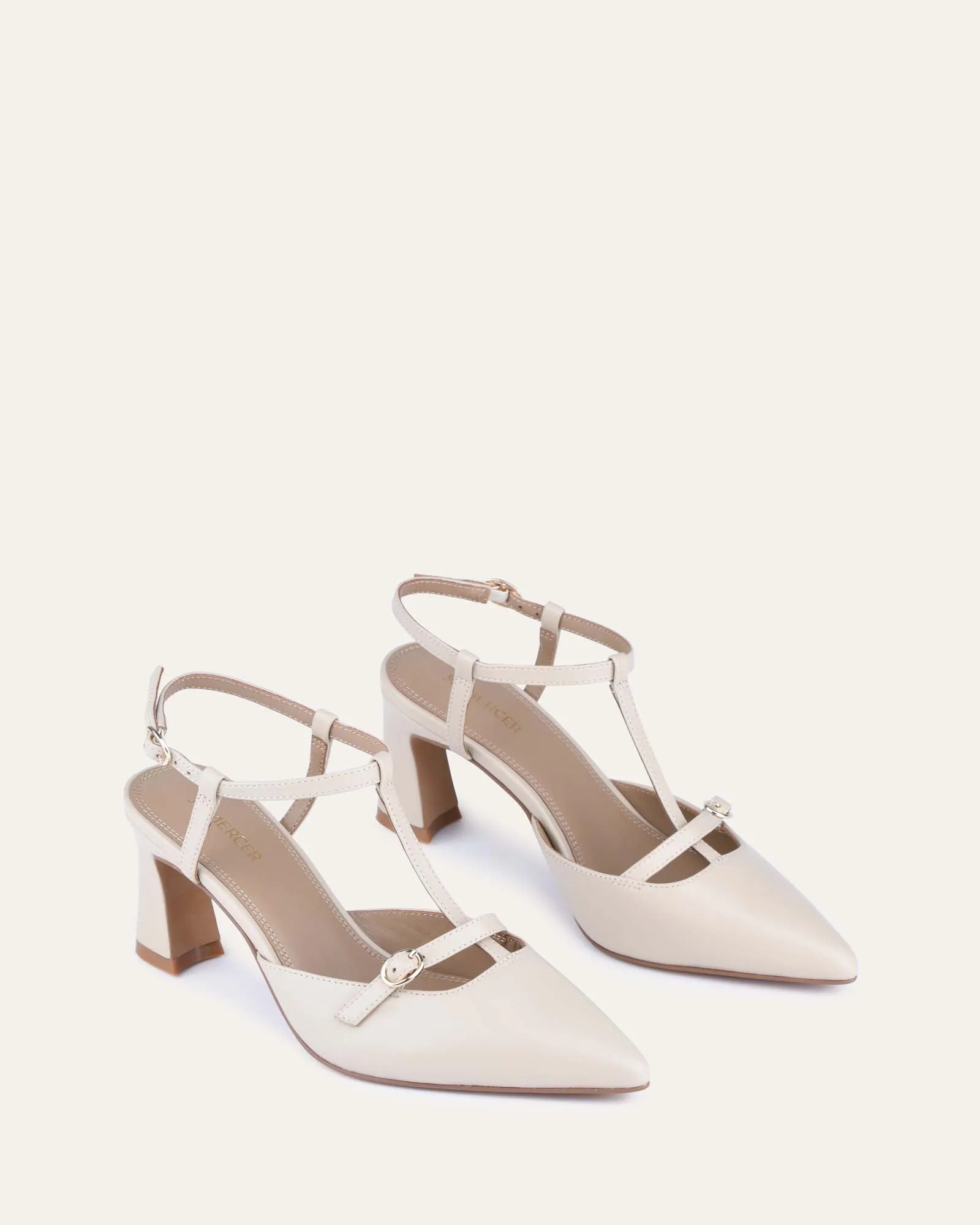 KEMBLA MID HEELS SAND LEATHER sold by Jo Mercer product image thumbnail 3