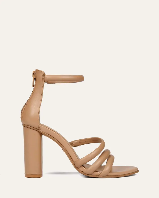 PIPPIN HIGH HEEL SANDALS BEIGE LEATHER sold by Jo Mercer