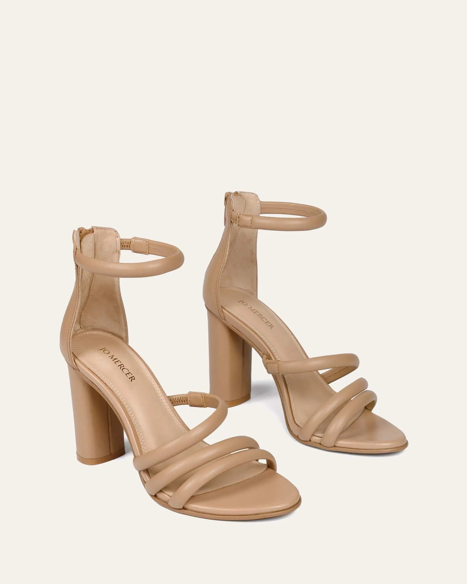 PIPPIN HIGH HEEL SANDALS BEIGE LEATHER sold by Jo Mercer product image thumbnail 3