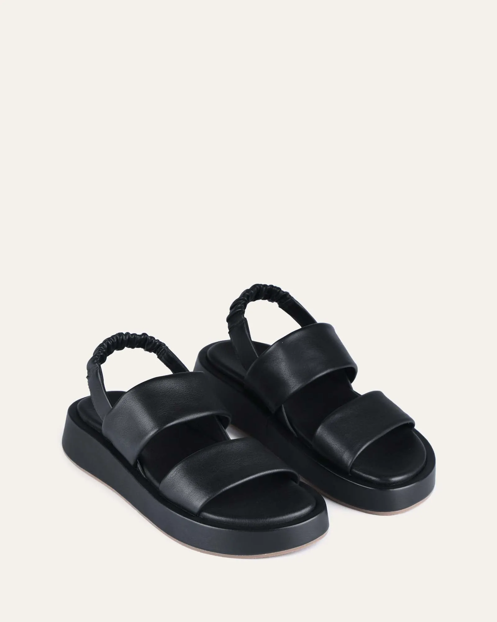 DANA FLAT SANDALS BLACK LEATHER sold by Jo Mercer product image thumbnail 3