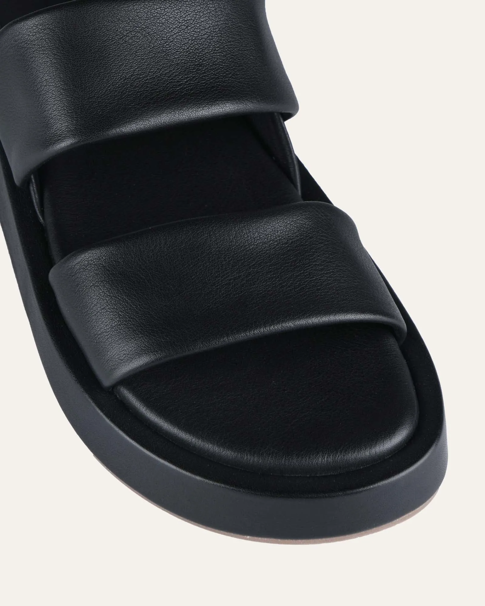 DANA FLAT SANDALS BLACK LEATHER sold by Jo Mercer product image thumbnail 4