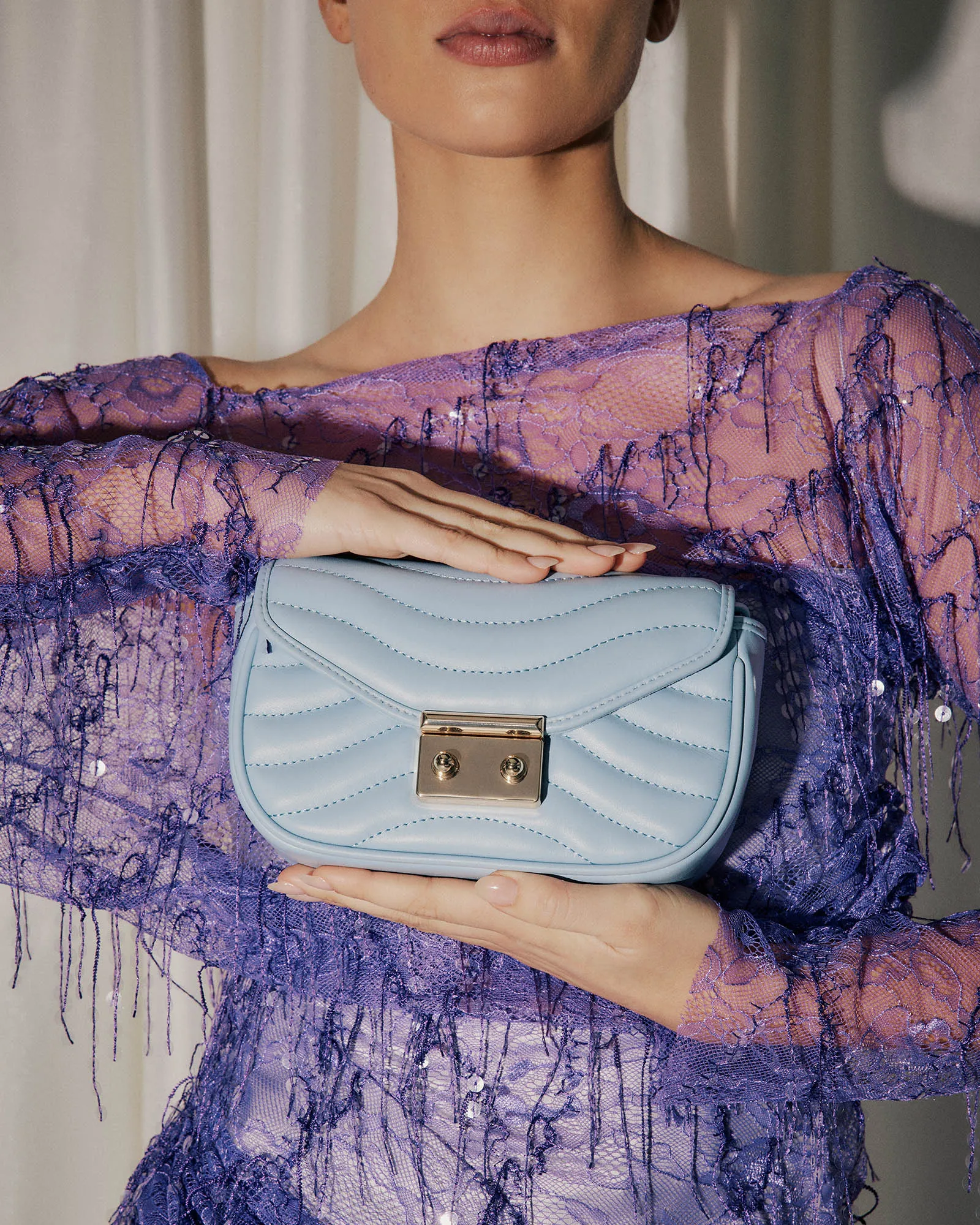 MAYA CROSS BODY SKY BLUE LEATHER sold by Jo Mercer product image thumbnail 2