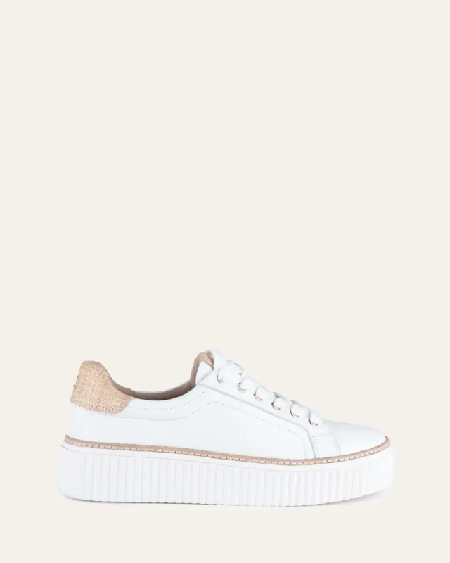 ARIANNA SNEAKERS WHITE RAFFIA sold by Jo Mercer