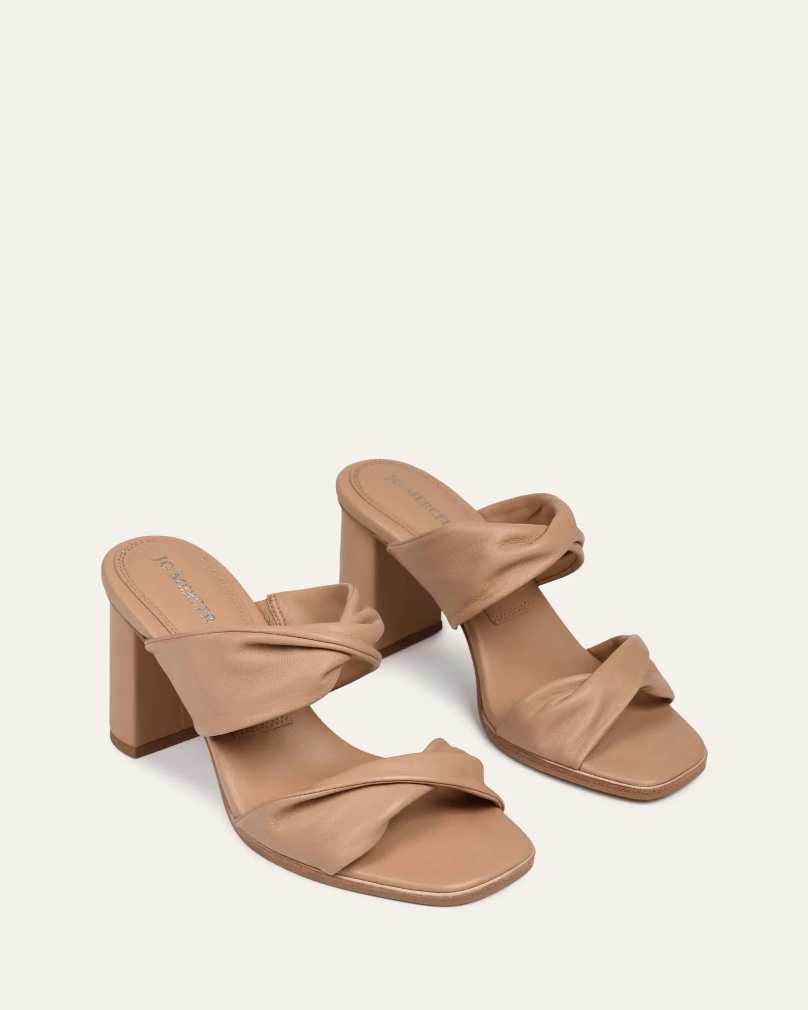 CAYLIE HIGH HEEL SANDALS BEIGE LEATHER sold by Jo Mercer product image thumbnail 3