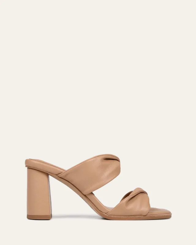 CAYLIE HIGH HEEL SANDALS BEIGE LEATHER sold by Jo Mercer