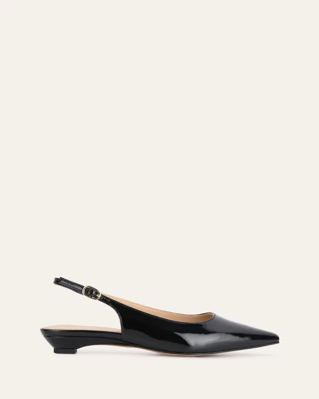 VIKTOR DRESS FLATS BLACK PATENT sold by Jo Mercer