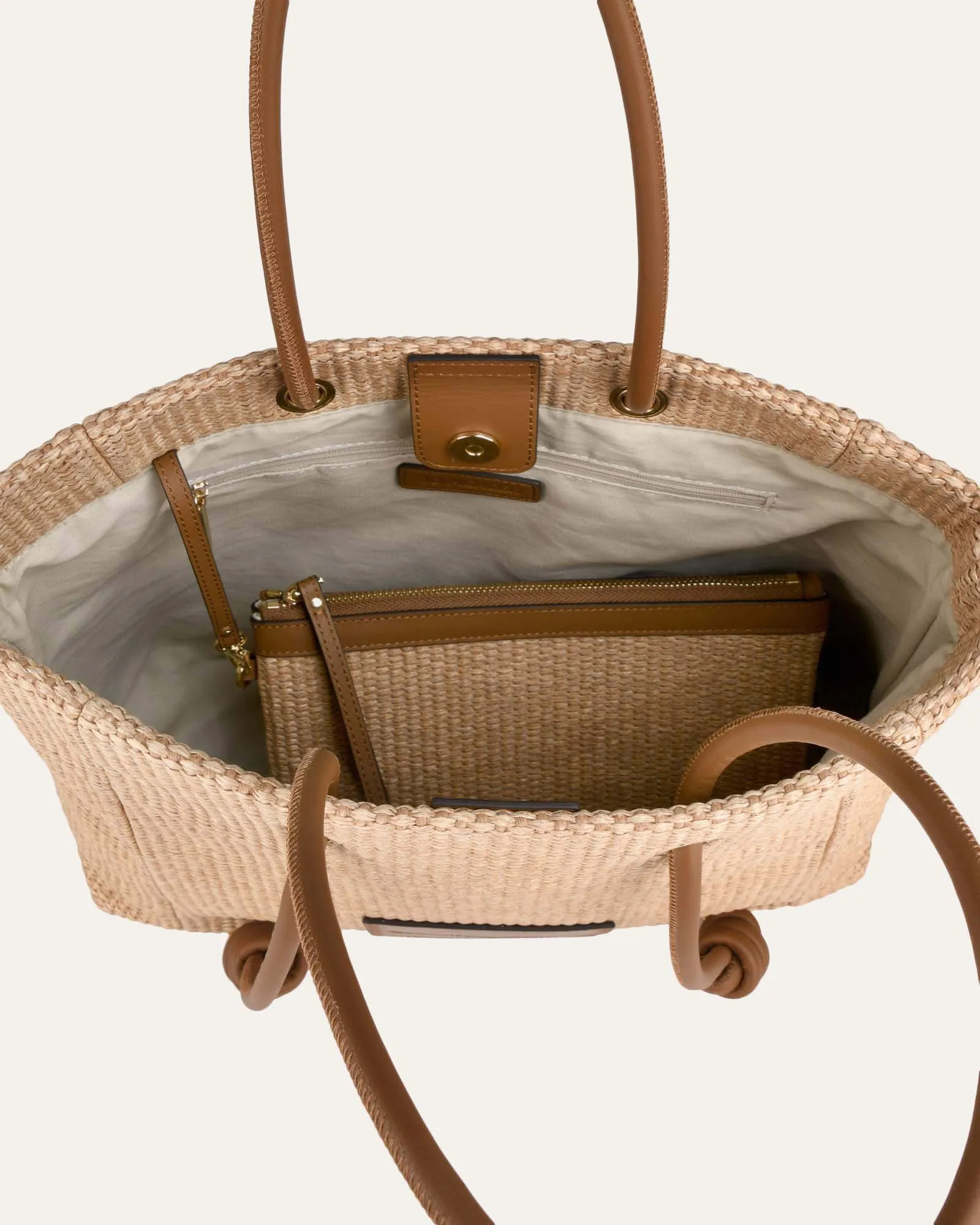 ST TROPEZ TOTE BAG NATURAL TAN MULTI sold by Jo Mercer product image thumbnail 4