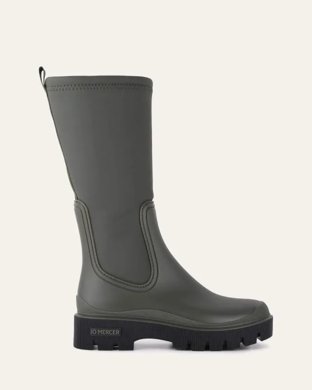 MINK CALF BOOTS KHAKI RUBBER sold by Jo Mercer