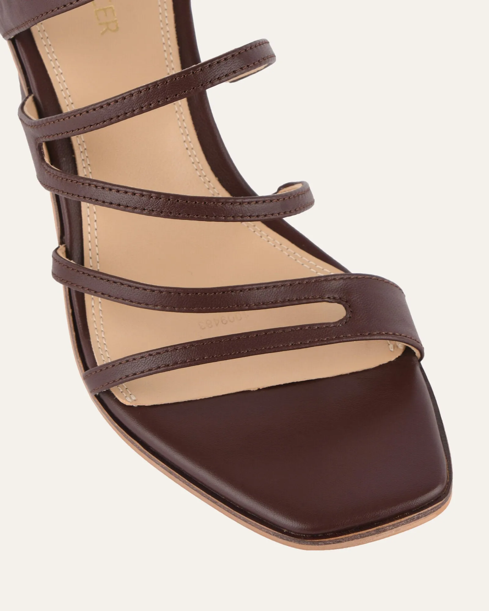 NOBU HIGH HEEL SANDALS COCOA BROWN LEATHER sold by Jo Mercer product image thumbnail 5