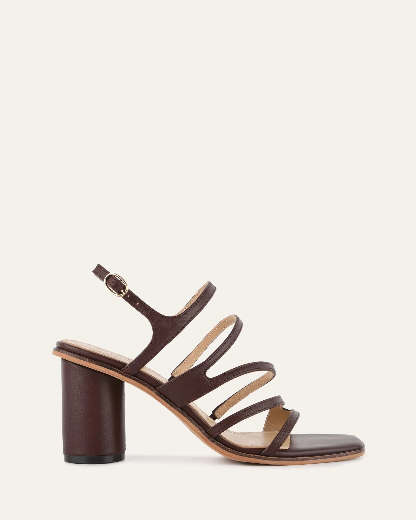 NOBU HIGH HEEL SANDALS COCOA BROWN LEATHER sold by Jo Mercer product image thumbnail 2