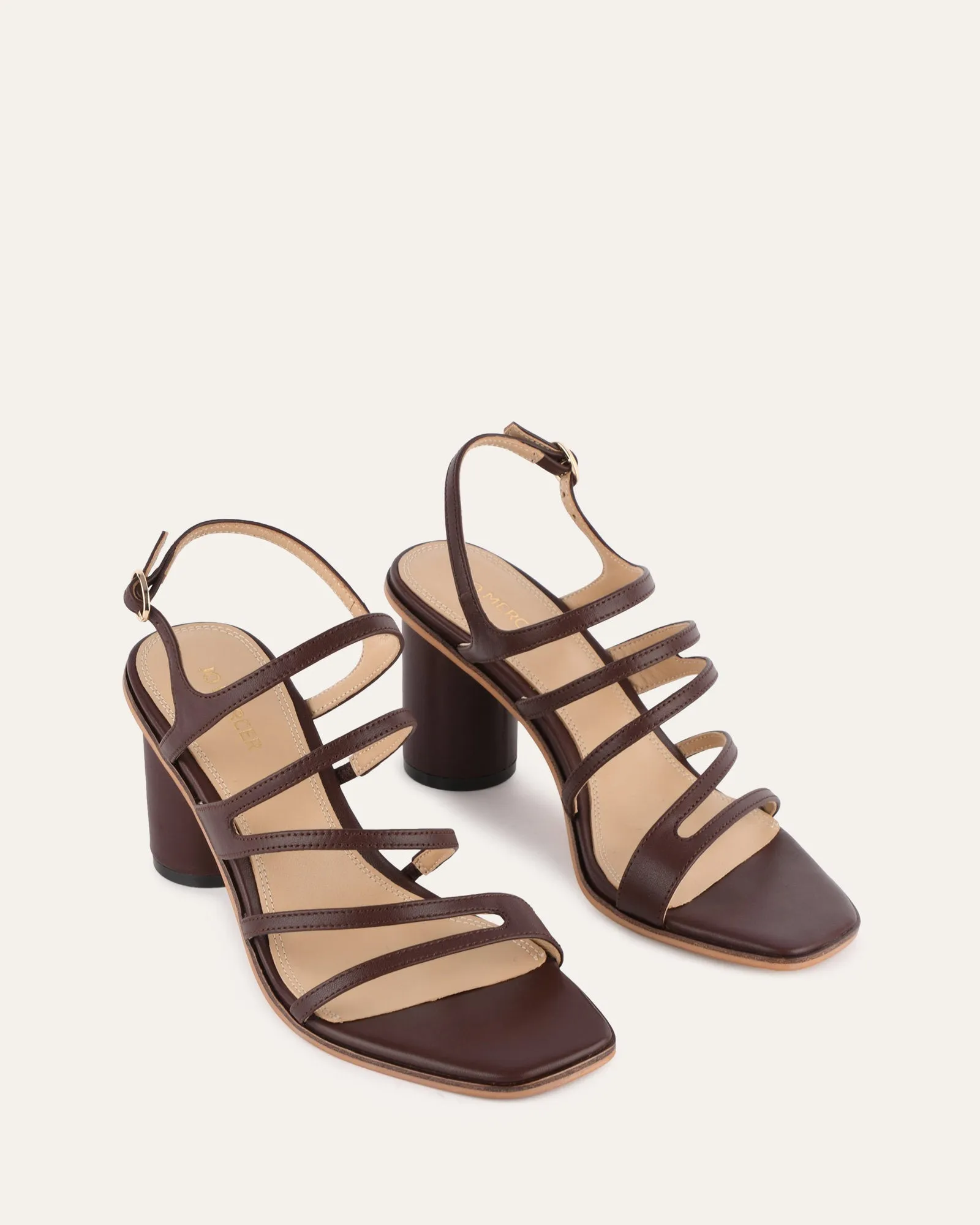 NOBU HIGH HEEL SANDALS COCOA BROWN LEATHER sold by Jo Mercer product image thumbnail 4