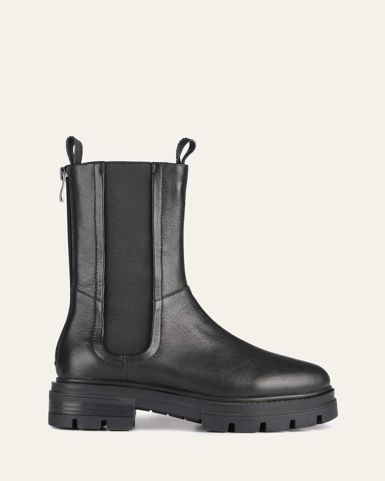 BRAXTON FLAT ANKLE BOOTS BLACK LEATHER sold by Jo Mercer