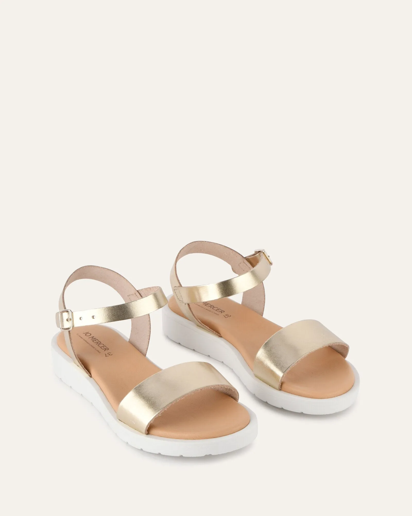 ROBIN FLAT SANDALS GOLD LEATHER sold by Jo Mercer product image thumbnail 2