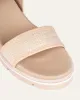 ILLUSION FLAT WEDGE SANDALS NATURAL RAFFIA sold by Jo Mercer