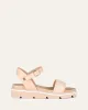 ILLUSION FLAT WEDGE SANDALS NATURAL RAFFIA sold by Jo Mercer