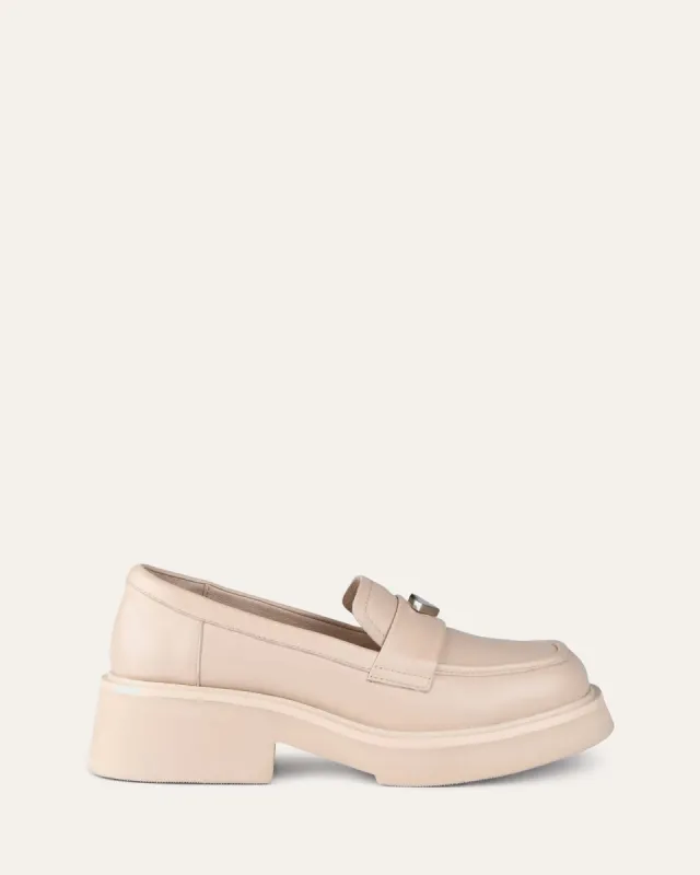 LUCA LOAFERS LATTE LEATHER sold by Jo Mercer