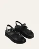 MARAIS FLAT SANDALS BLACK LEATHER sold by Jo Mercer