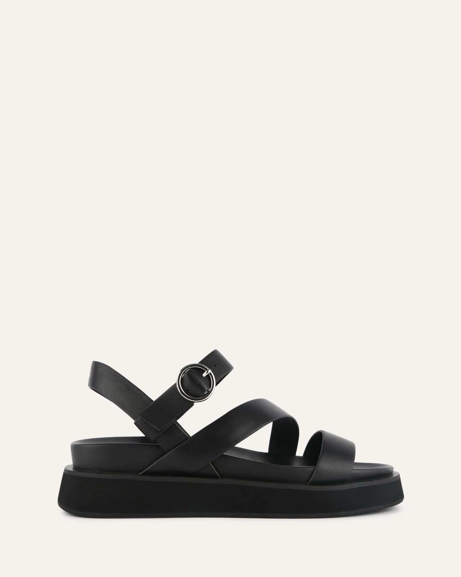 MARAIS FLAT SANDALS BLACK LEATHER sold by Jo Mercer