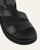 MARAIS FLAT SANDALS BLACK LEATHER sold by Jo Mercer