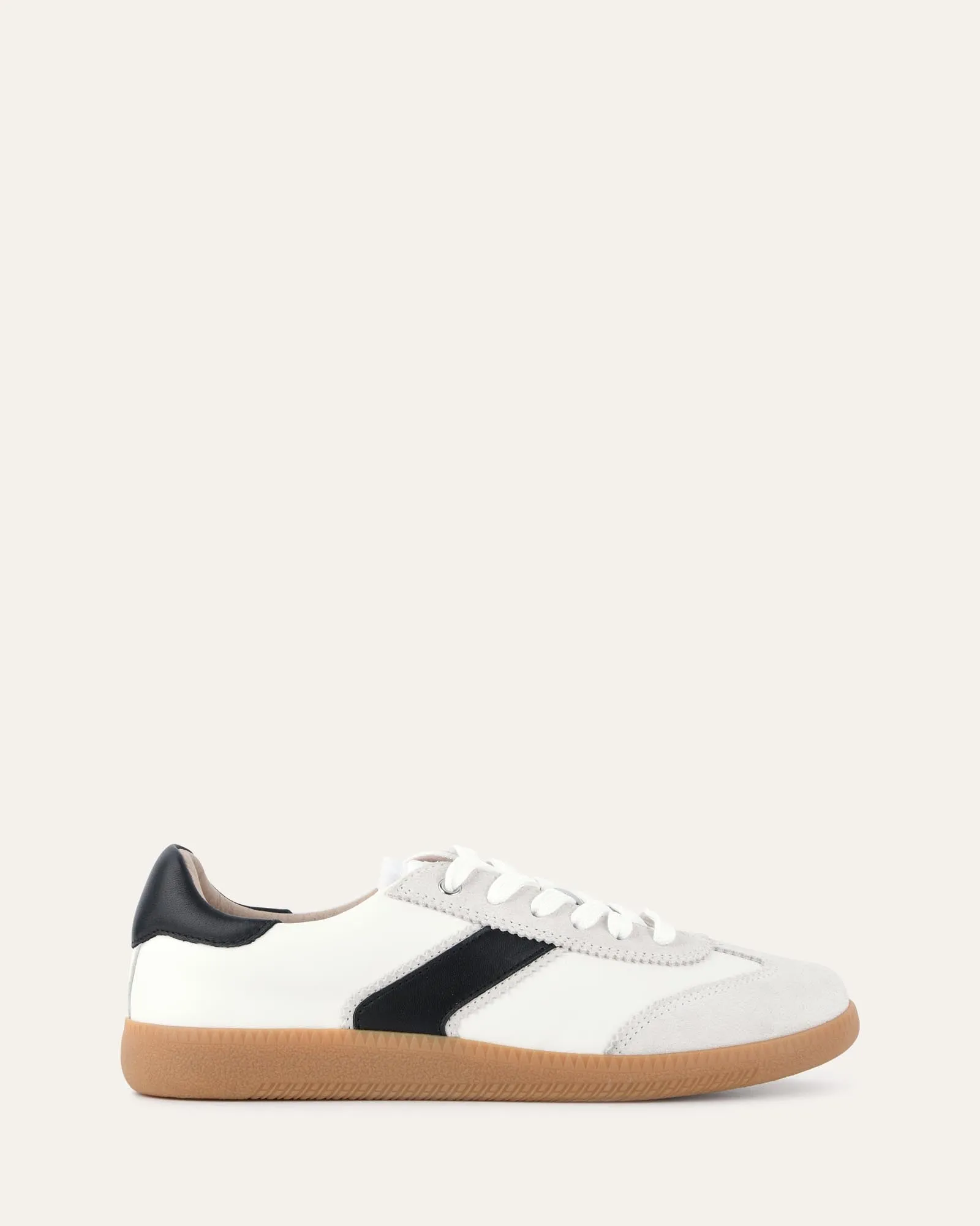 LOLA SNEAKERS WHITE BLACK LEATHER sold by Jo Mercer