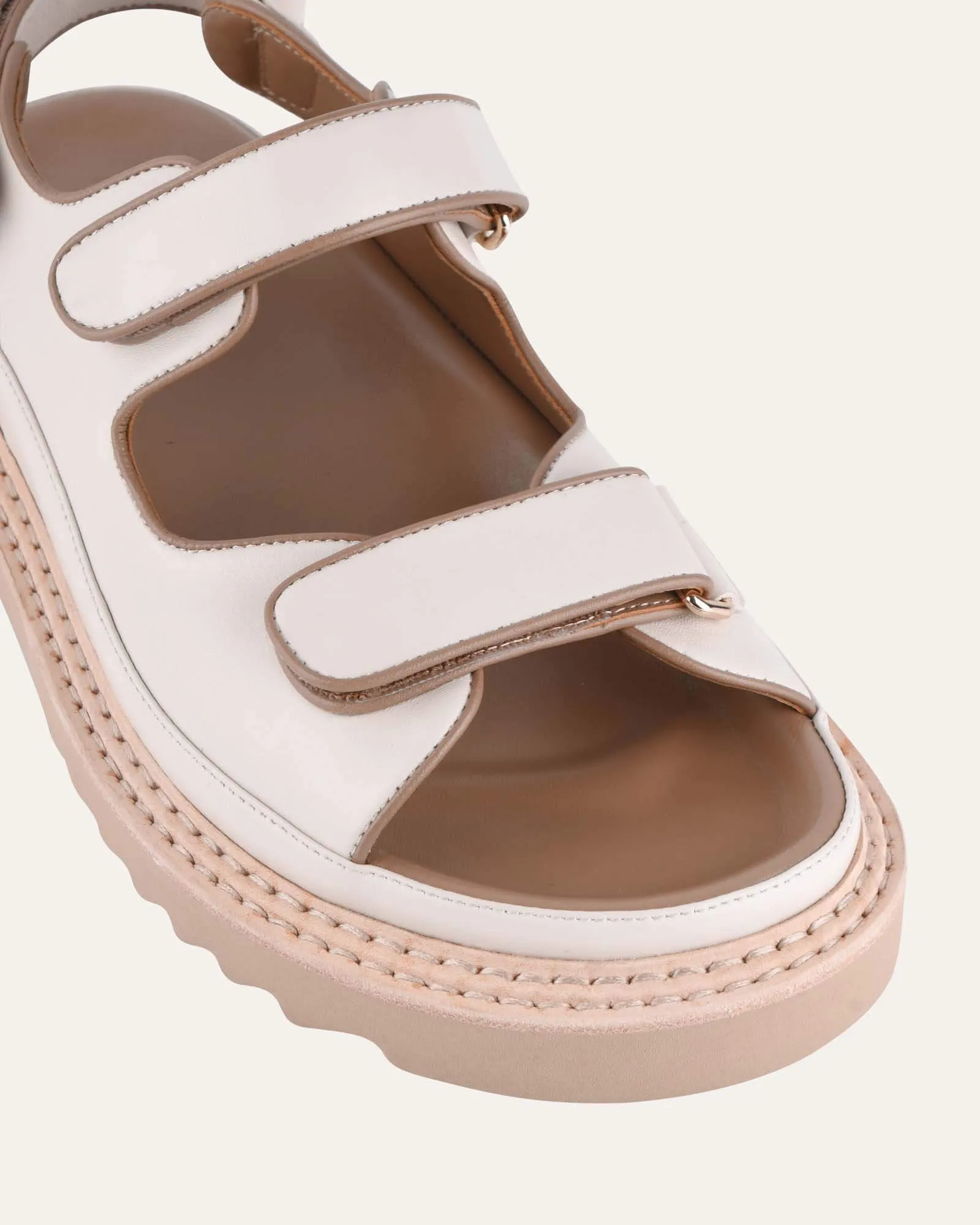 VITO FLAT SANDALS OFF WHITE MULTI LEATHER sold by Jo Mercer product image thumbnail 4