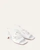MONICA MID HEEL SANDALS WHITE LEATHER sold by Jo Mercer