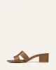 JAYDA MID HEEL SANDALS TAN LEATHER sold by Jo Mercer