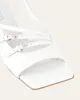 MONICA MID HEEL SANDALS WHITE LEATHER sold by Jo Mercer