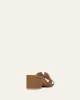 JAYDA MID HEEL SANDALS TAN LEATHER sold by Jo Mercer