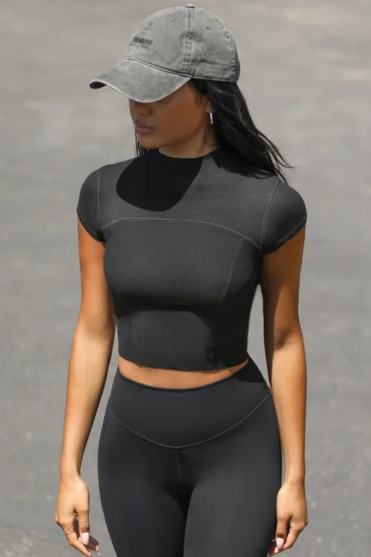 Contrast Stitch Crop Tee sold by Joah Brown