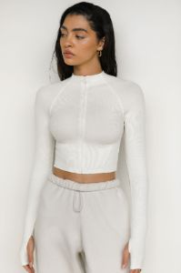 Crop Zip Long Sleeve sold by Joah Brown