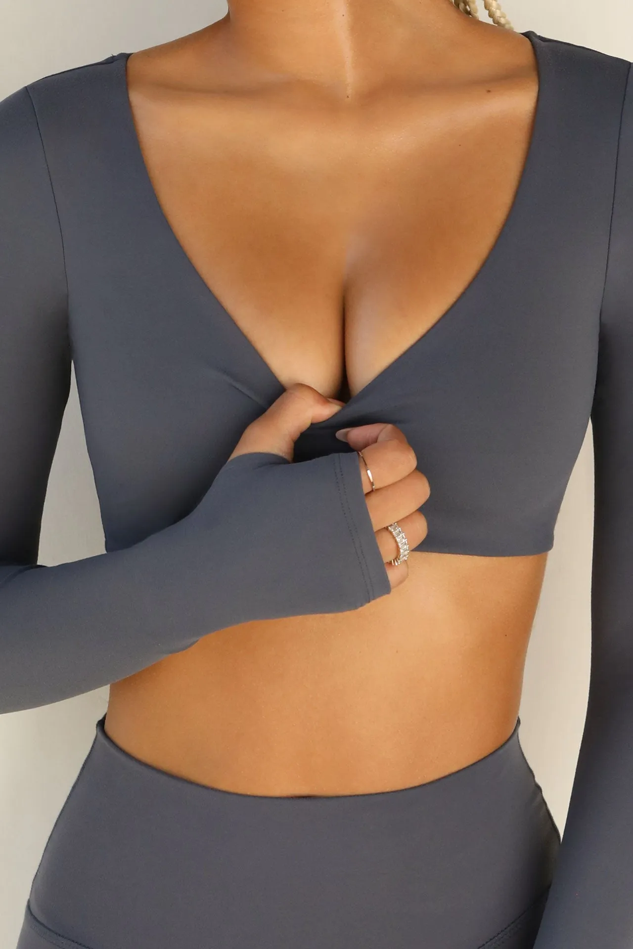 Crop V Neck Long Sleeve sold by Joah Brown product image thumbnail 2