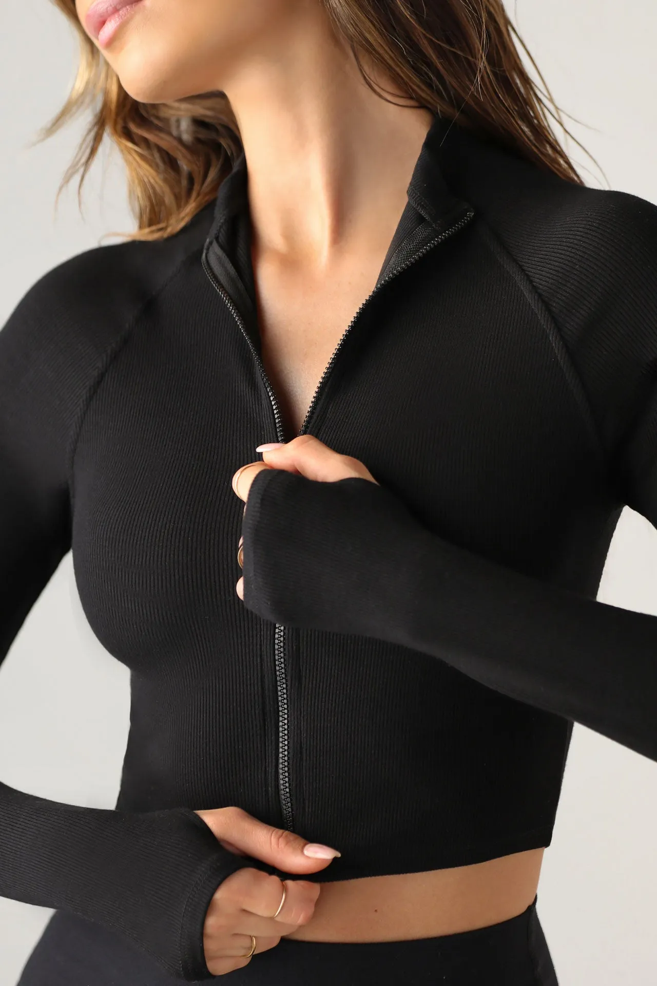 Crop Zip Long Sleeve sold by Joah Brown product image thumbnail 2