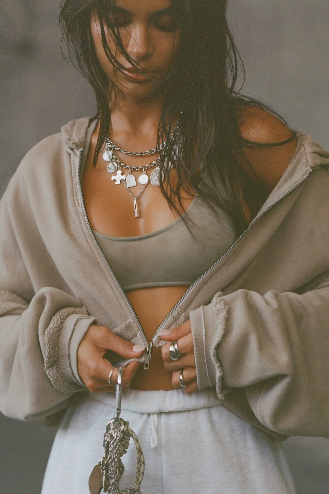 Deconstructed Crop Zip Hoodie sold by Joah Brown product image thumbnail 4