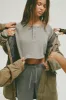 Henley Crop Sweatshirt sold by Joah Brown